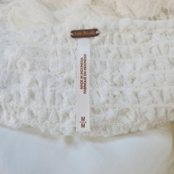 Free People Hailee Lace Mini Dress Ivory Size Medium NWT - Picture 8 of 10